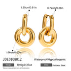 Argollas Con Dije De Aro Grueso Entrelazado | Bicolor y Dorado