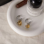 Argollas De Pantera Y Detalles Esmaltados | Bicolor