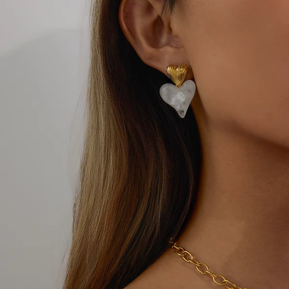 Zarcillo Doble Latido | Dorado