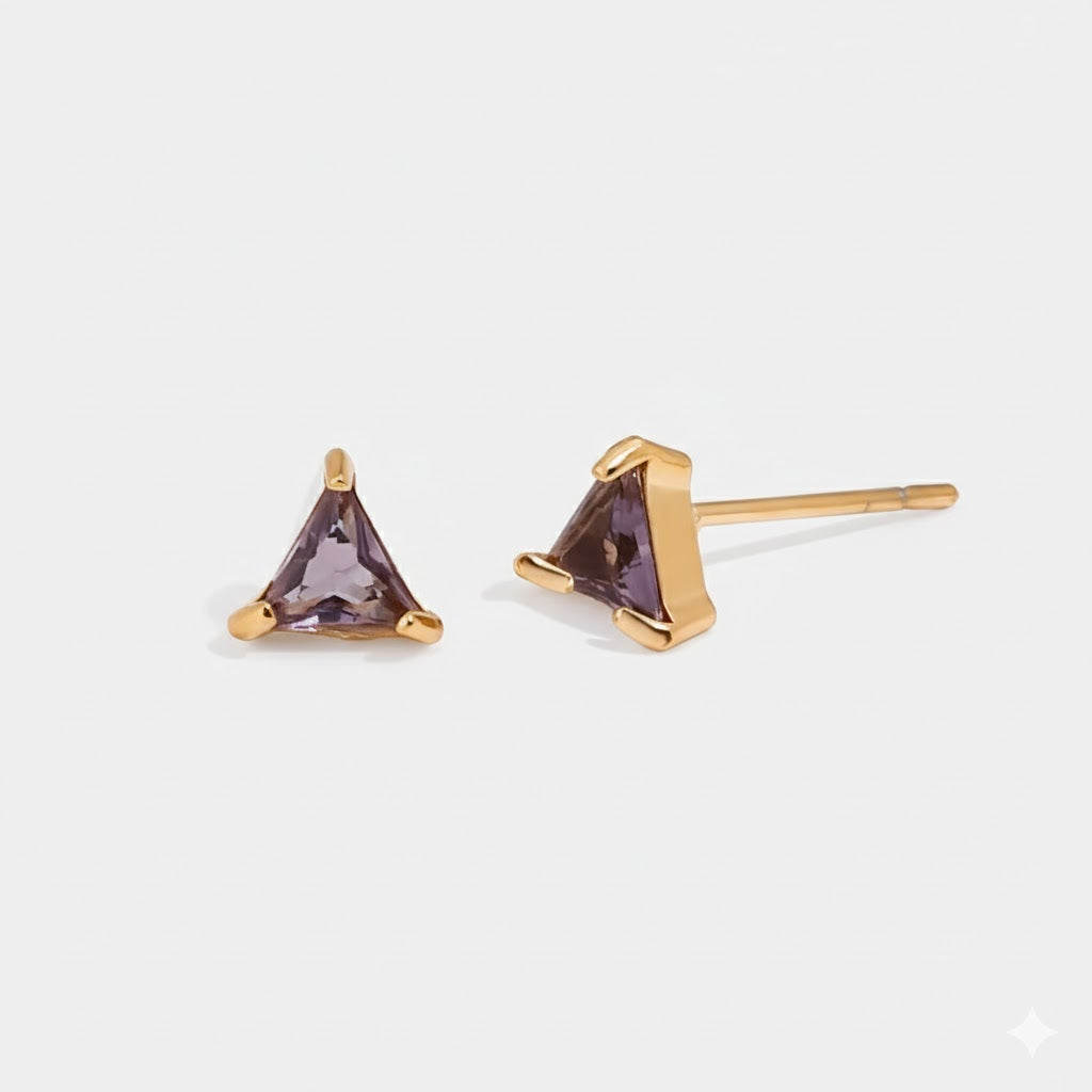 Zarcillos Minimalistas Con Circón Variados  | Dorado