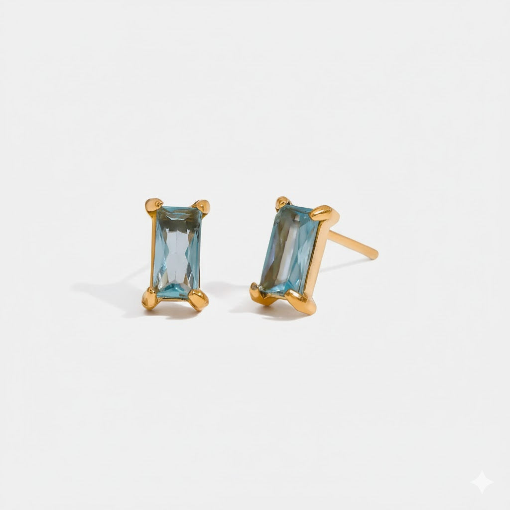 Zarcillos Minimalistas Con Circón Variados  | Dorado