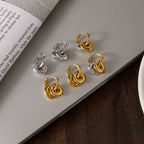 Argolla con Dije de Corazón Chunky | Dorado, Plateado y Bicolor