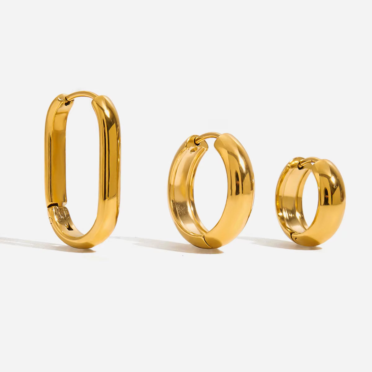 Argolla Clásica Circular Grande | Dorado