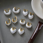 Argollas De Lujo Resina Blanca Bags | Dorado
