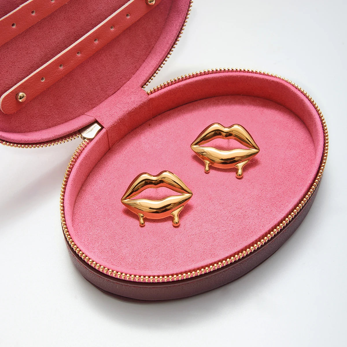 Zarcillo Grandes Labios | Dorado