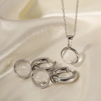 Argollas Bola Transparente Colgante | Plateado