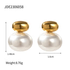 Zarcillo 2 Perla Bola | Dorado
