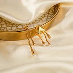 Zarcillo Con Gotas De Oro Y Perla | Dorado
