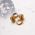 Argollas Colgante Ojo y Beso | Dorado