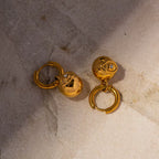 Argollas Colgante Ojo y Beso | Dorado