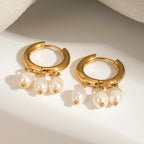 Argolla Perlas Colgantes 3 | Dorado