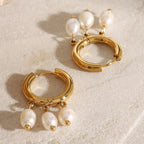 Argolla Perlas Colgantes 3 | Dorado