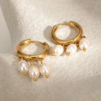 Argolla Perlas Colgantes 3 | Dorado