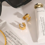 Par Ear Cuff Lujo Floral | Dorado