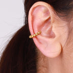 Par Ear Cuff Lujo Puntos | Dorado