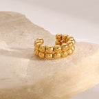 Par Ear Cuff Lujo Puntos | Dorado