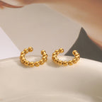Par Ear Cuff Lujo Puntos | Dorado