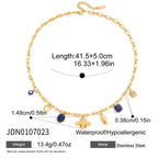 Collar Multijes Abeja Pez Ojoturco Azul | Dorado