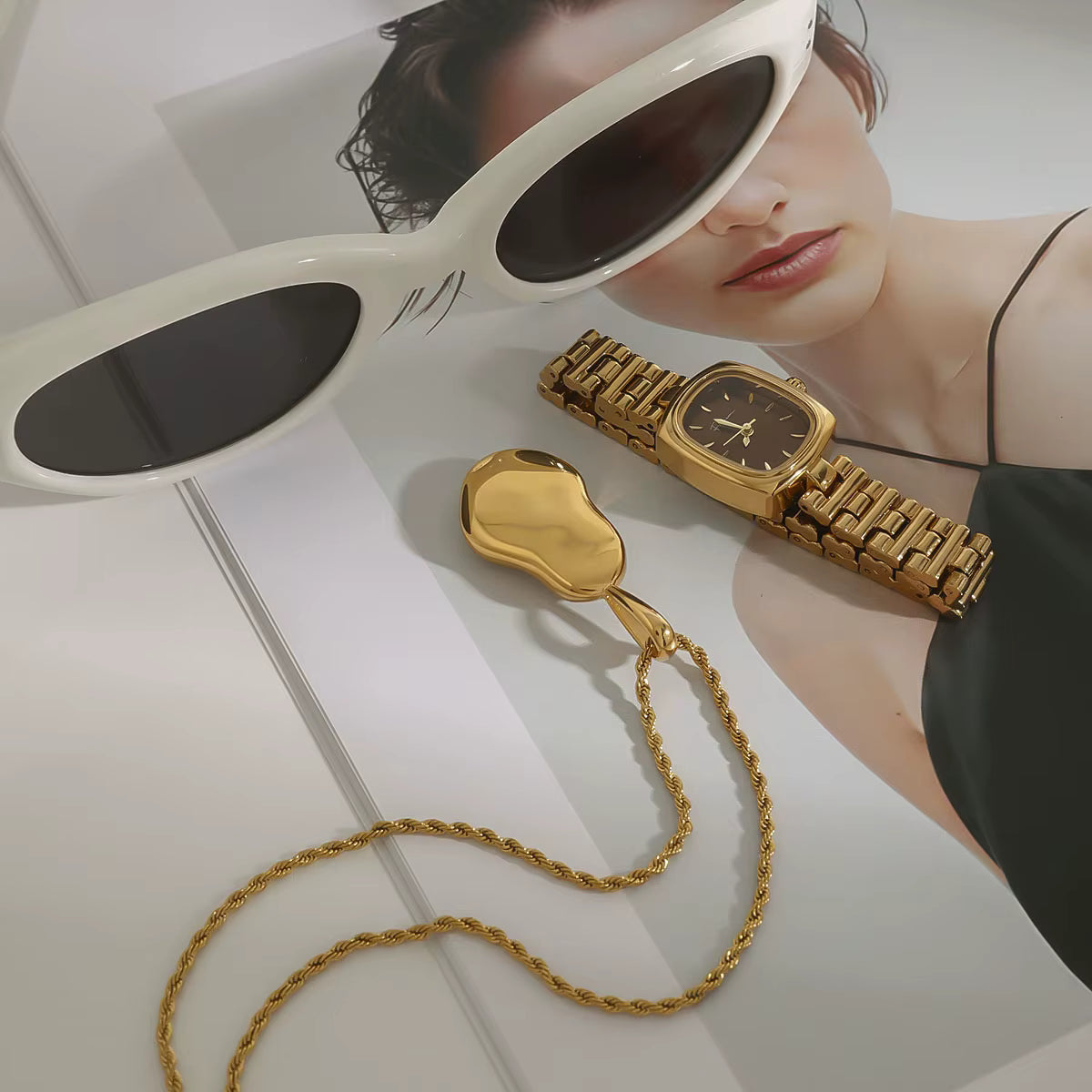 Collar Entorchado Dije Nacarado | Dorado