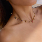 Collar Multijes Circonia Colores | Dorado
