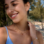 Collares Mini Dijes de Corazón, Cruz, Fresa y Uva - Dorado