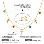 Collares Mini Dijes de Corazón, Cruz, Fresa y Uva - Dorado