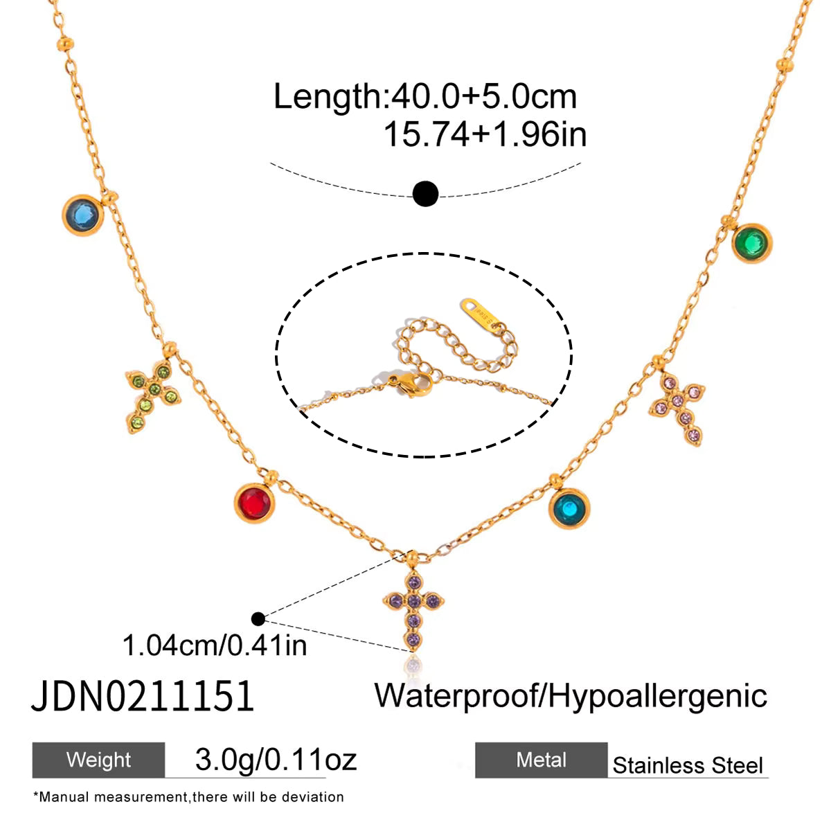 Collares Mini Dijes de Corazón, Cruz, Fresa y Uva - Dorado