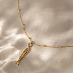 Collar Pez Cadena Balines | Dorado