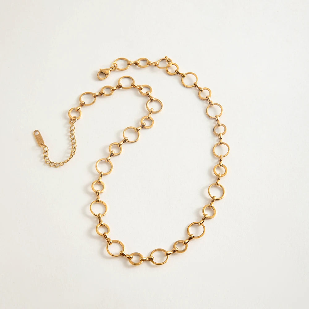Collar Circulos Candena Unidos v2 | Dorado