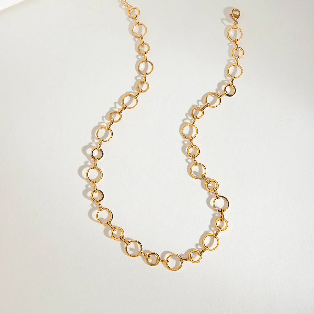 Collar Circulos Candena Unidos v2 | Dorado