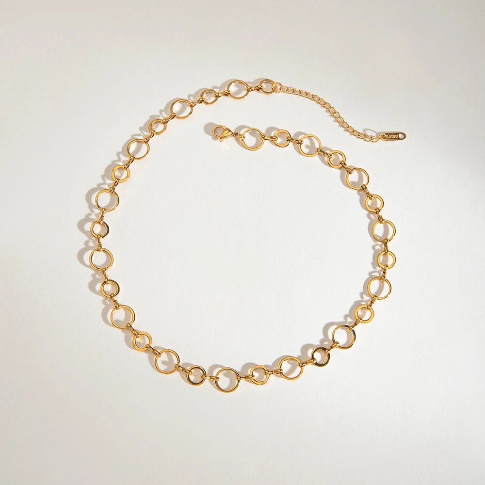 Collar Circulos Candena Unidos v2 | Dorado