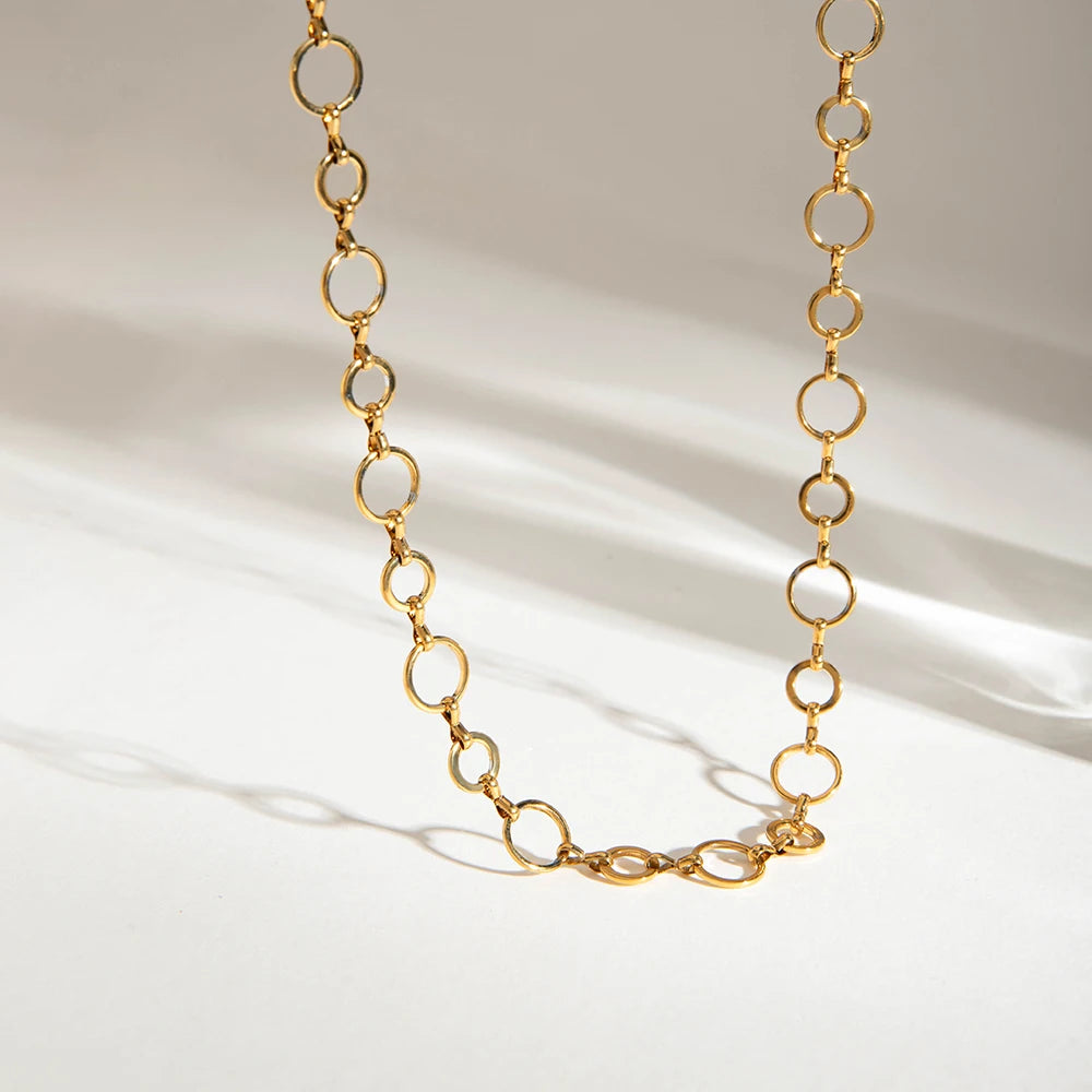 Collar Circulos Candena Unidos v2 | Dorado