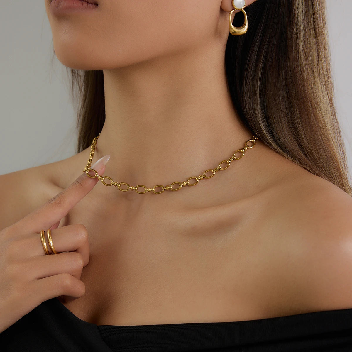 Collar Circulos Candena Unidos | Dorado