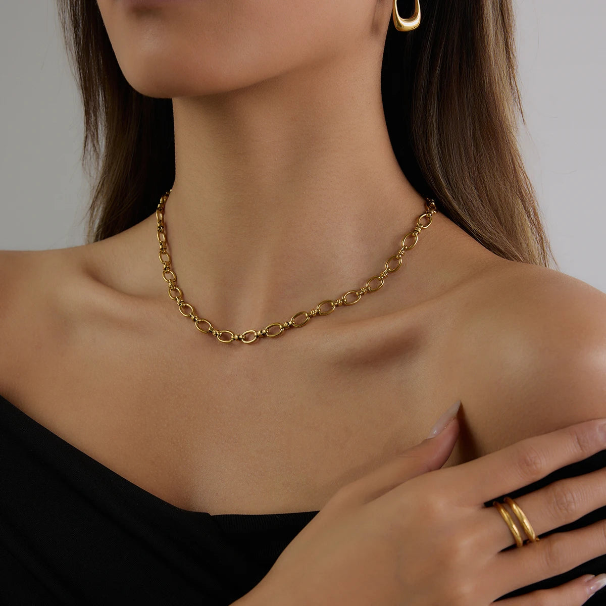 Collar Circulos Candena Unidos | Dorado