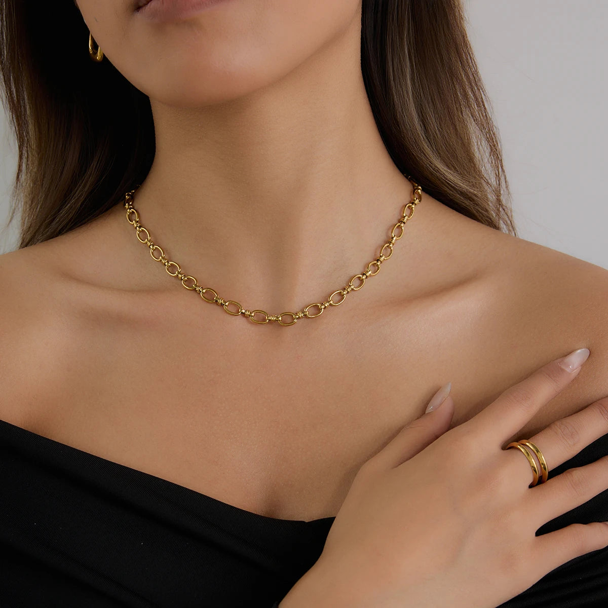 Collar Circulos Candena Unidos | Dorado