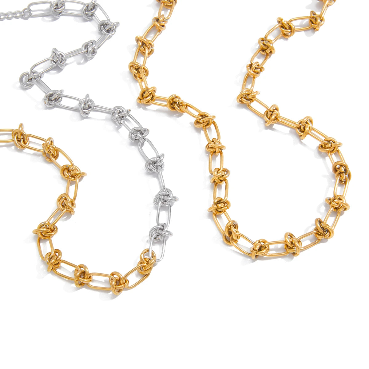 Collar Cadena Nudos | Dorado
