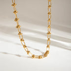 Collar Cadena Nudos | Dorado