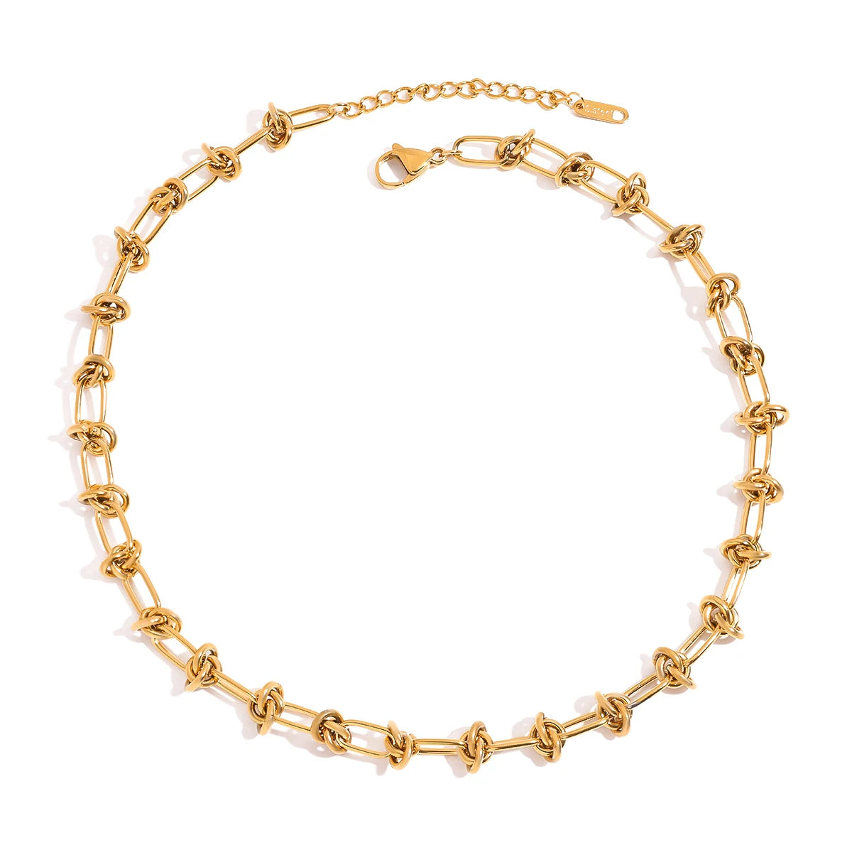 Collar Cadena Nudos | Dorado