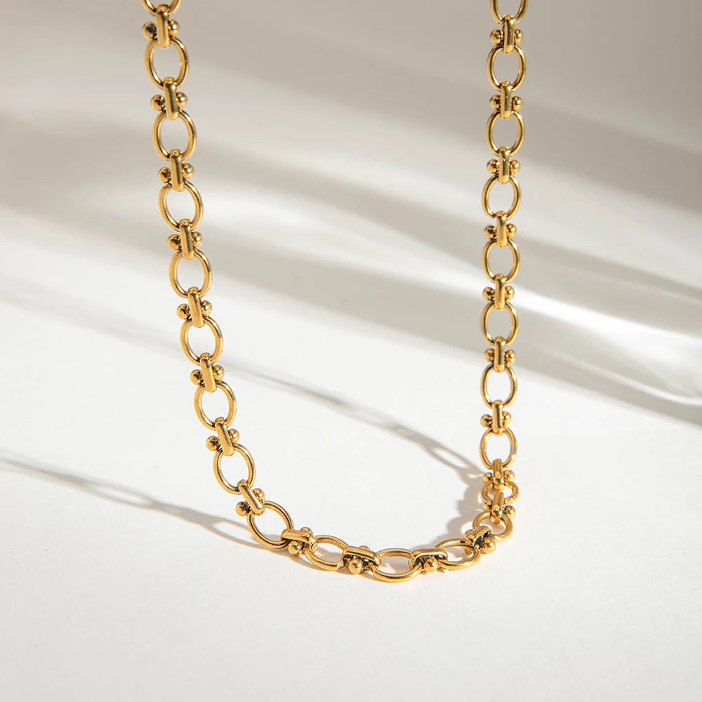 Collar Cadena Clasico Moderno | Dorado