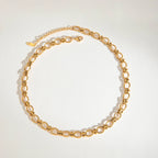 Collar Cadena Clasico Moderno | Dorado