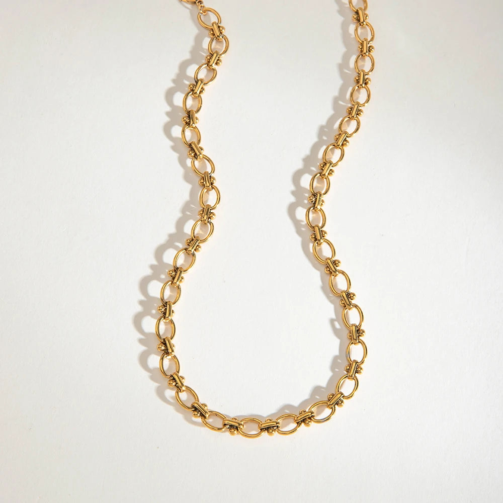 Collar Cadena Clasico Moderno | Dorado