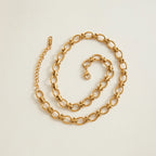 Collar Cadena Clasico Moderno | Dorado