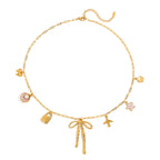 Collar Multi Dijes Lazo | Dorado