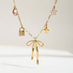 Collar Multi Dijes Lazo | Dorado