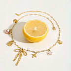 Collar Multi Dijes Lazo | Dorado