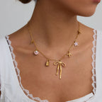 Collar Multi Dijes Lazo | Dorado