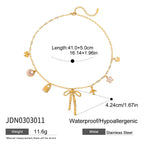 Collar Multi Dijes Lazo | Dorado