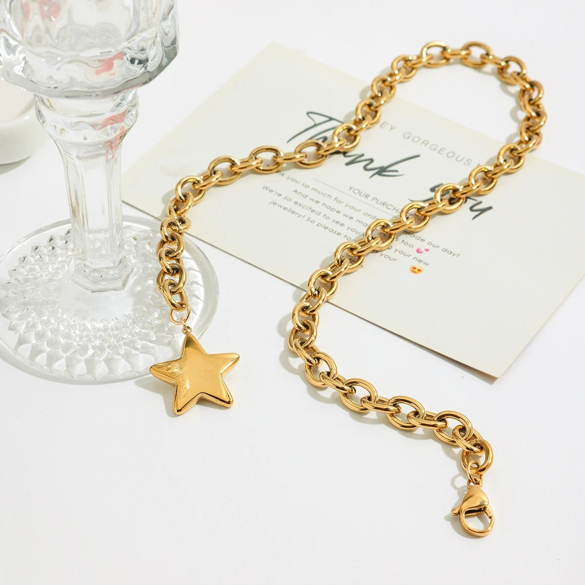 Collar Grueso Estrella | Dorado
