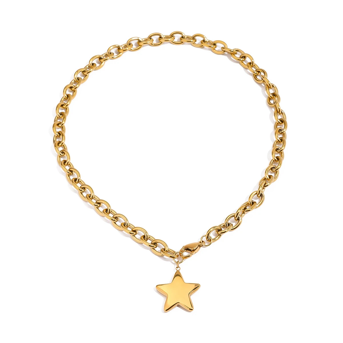 Collar Grueso Estrella | Dorado