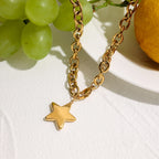 Collar Grueso Estrella | Dorado